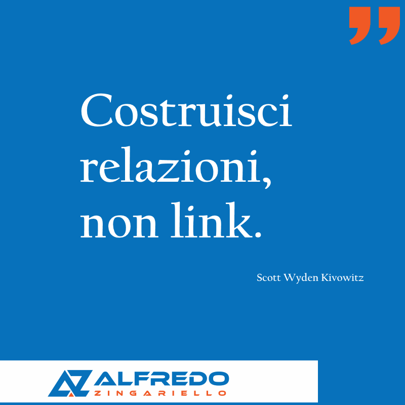 Costruisci relazioni, non link....