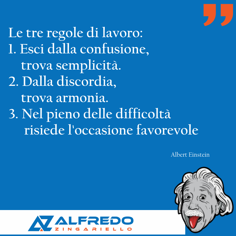 Le tre regole di lavoro: 1. Esci dalla confusione, trov...