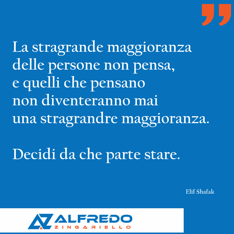 La stragrande maggioranza delle persone non pensa, e qu...